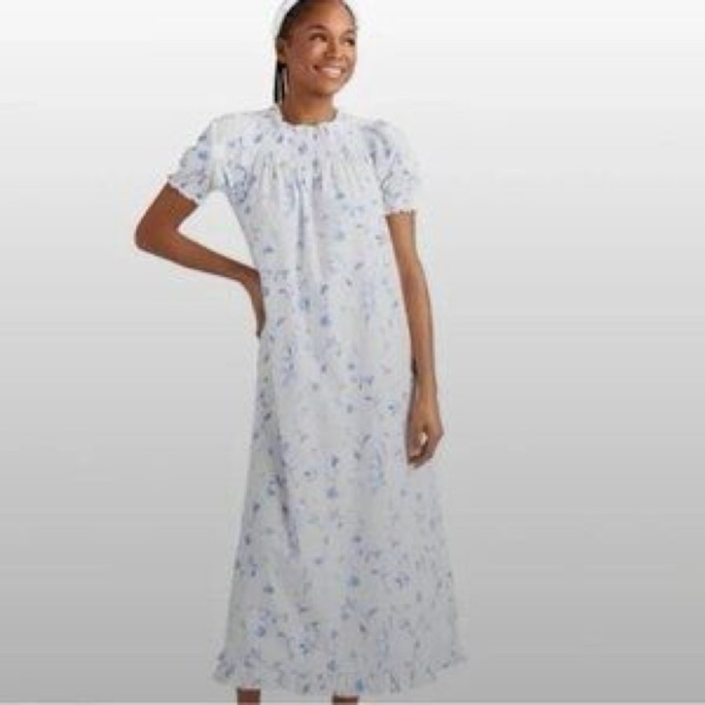 Floral Puff Sleeve Maxi Dress